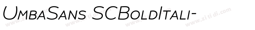 UmbaSans SCBoldItali字体转换